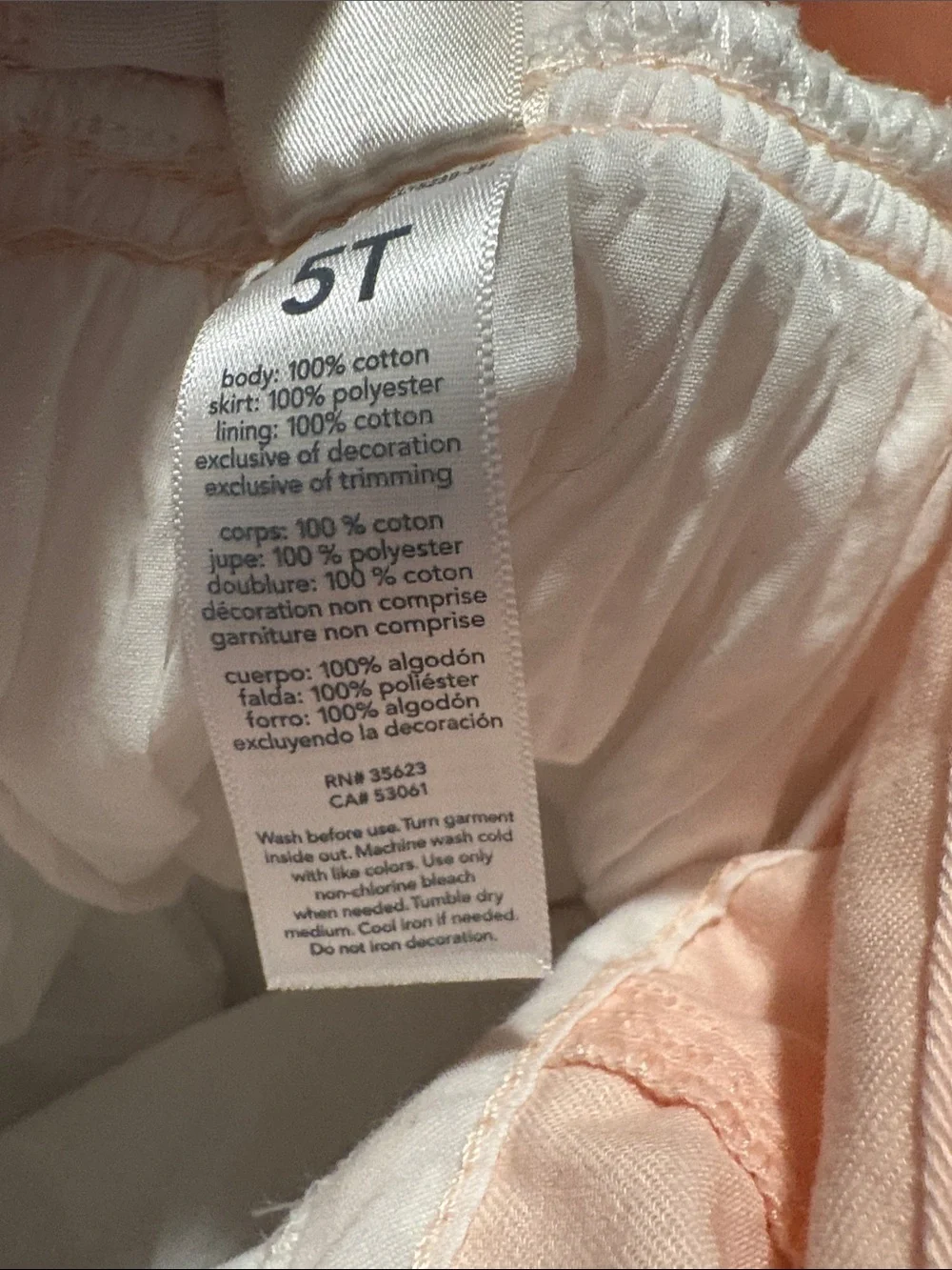 NWOT Oshkosh bunny overall dress 5t